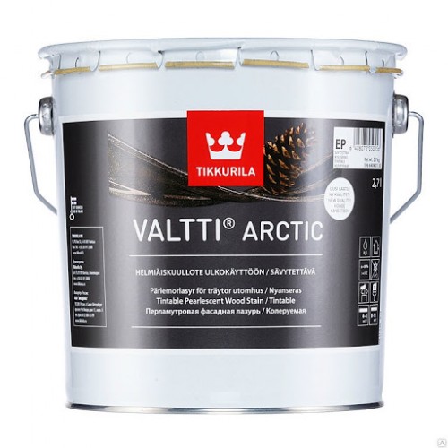 Состав Valtti Arctic Фасадная перламутровая лазурь 2,7л